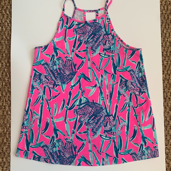 EEUC Lilly Pulitzer Elephant Pink Ridge Tank XXS - Picture 1 of 2